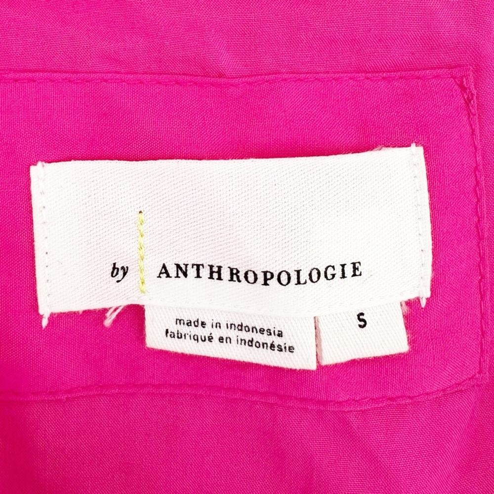 Anthropologie Pink Flutter Sleeve Dress - Picture 11 of 13